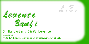 levente banfi business card