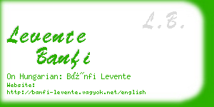 levente banfi business card